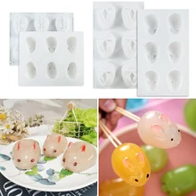 

3D Rabbit Bunny Shaped Silicone Molds For Baking Dessert Mousse Cake Decorating Tools DIY Chocolate Pastry Moulds Kids Favors