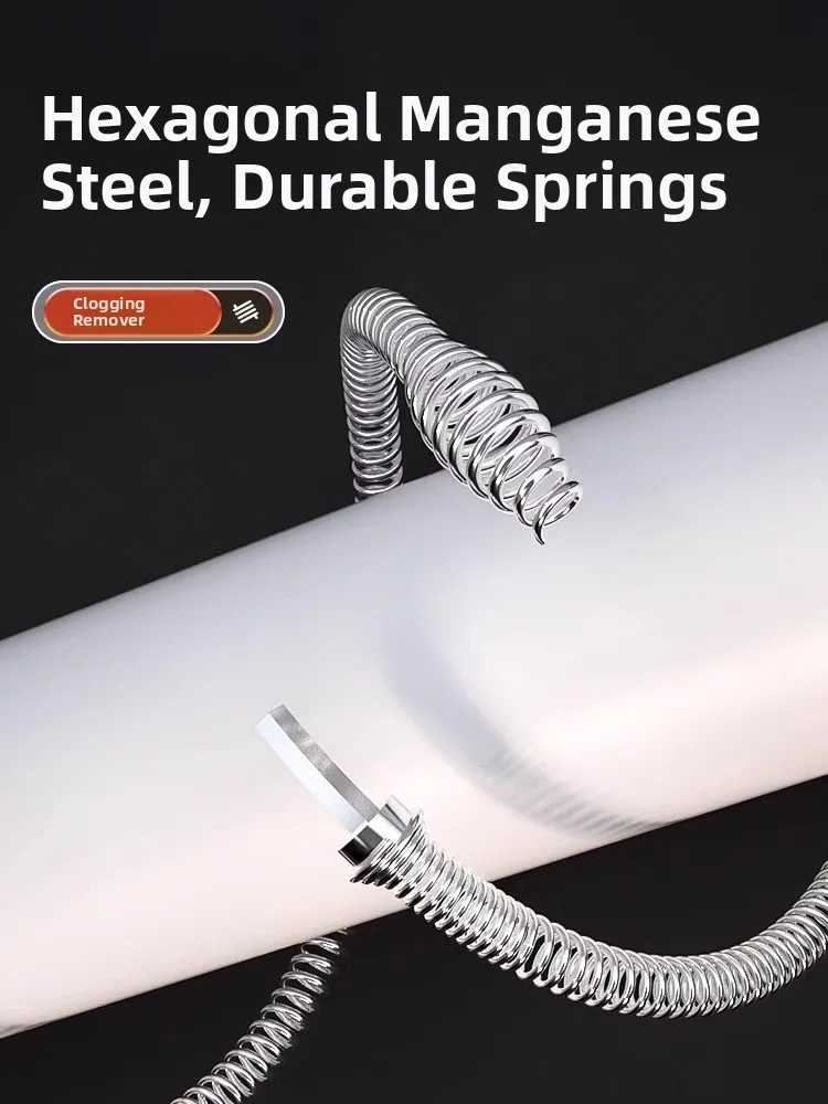 Sewer Bloage Tool Soft Spring Wire Kitchen Toilet Batoom Universal Steel Wire Tool for Household Cleaning