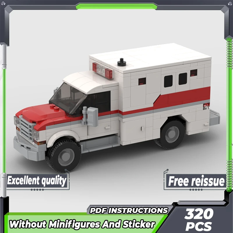 

City Vehicle Model Moc Building Bricks Classic Ambulance Car Technology Modular Blocks Gifts Christmas Toys DIY Sets Assembly