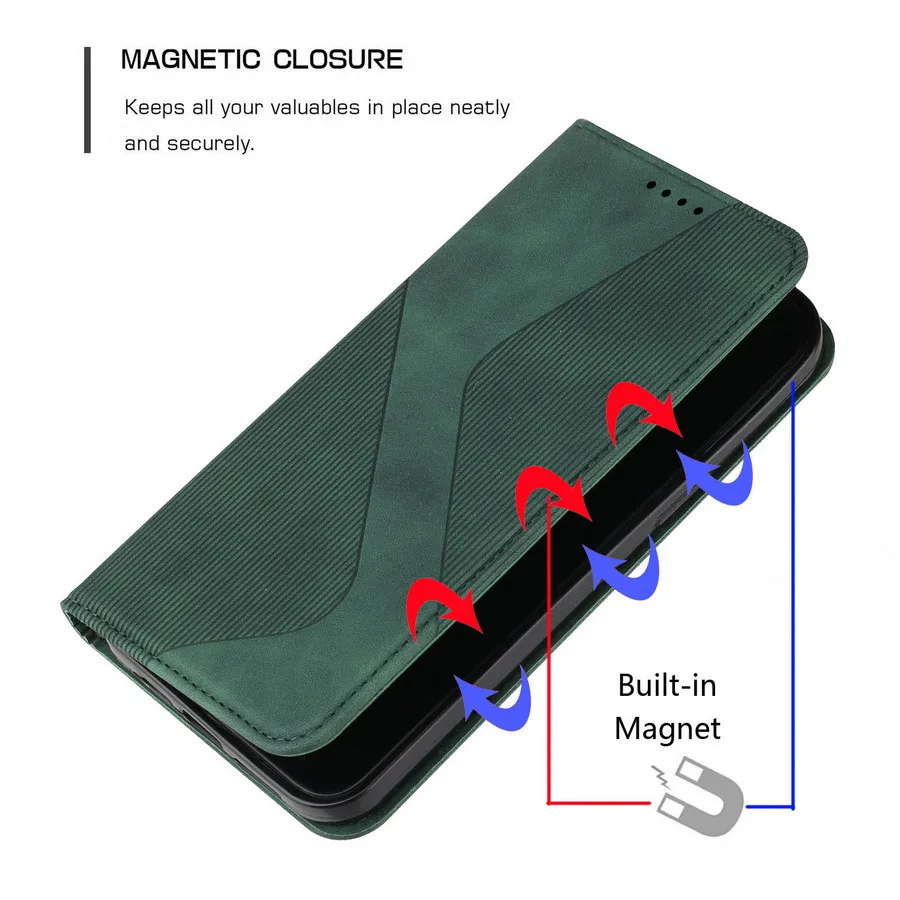 Magnetic Leather Flip Wallet Case – Premium Book Cover
