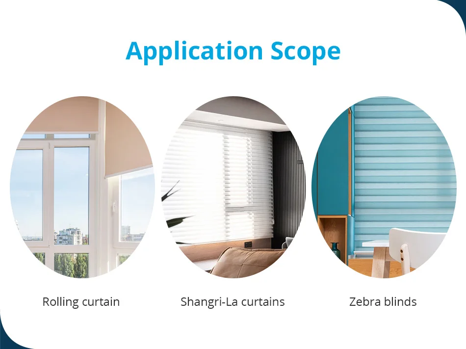 Zigbee Roller Shade Blinds Motor Built-in Battery Work with Tuya Smartthings App