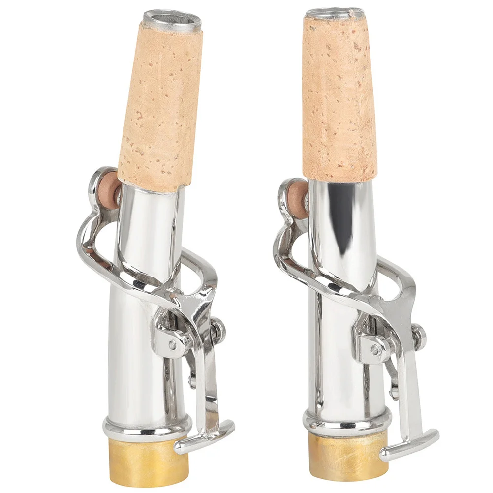 

2 Pcs Saxophone High Definition Straight Neck + Curved Two Pack Supplies Suite Accessories Soprano Durable