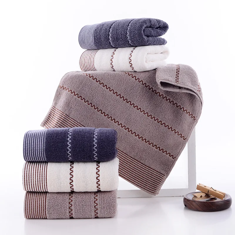Cotton Towel 33*73cm Adult Terry Cotton Thick Towel Household Fashion Home Bathroom Face Hand Towel