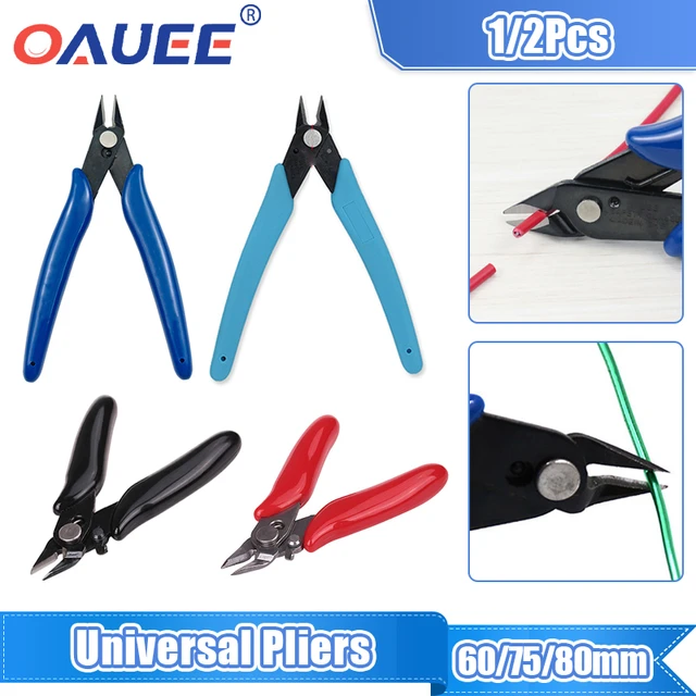 1PC Universal Pliers, Wire Cutters with Return Spring,Cable Cutting Side  Snips Flush Stainless Steel Nipper Hand Tools,5 Inches - AliExpress