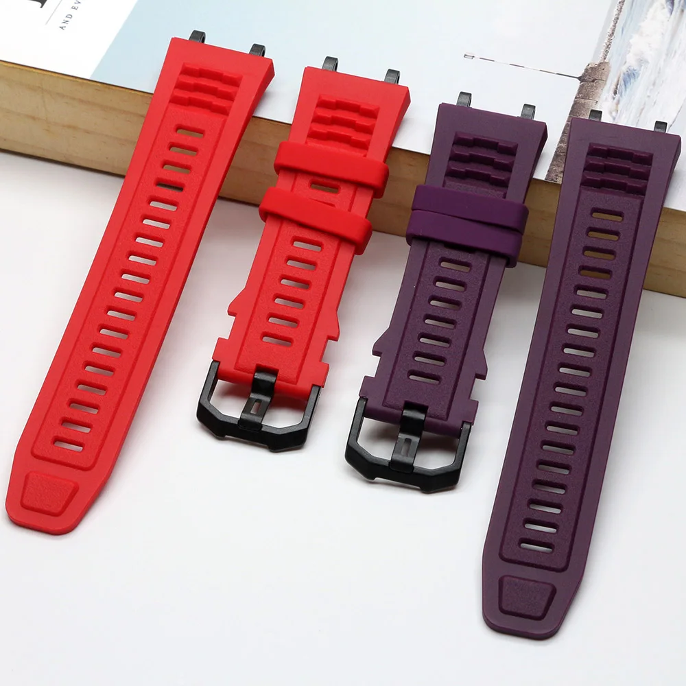 Amazfit T-Rex 2 용 실리콘 밴드 스트랩 Smartwatch 액세서리 남성용 두꺼운 실리콘 스포츠 팔찌 도구가있는 여성용 시계 밴드