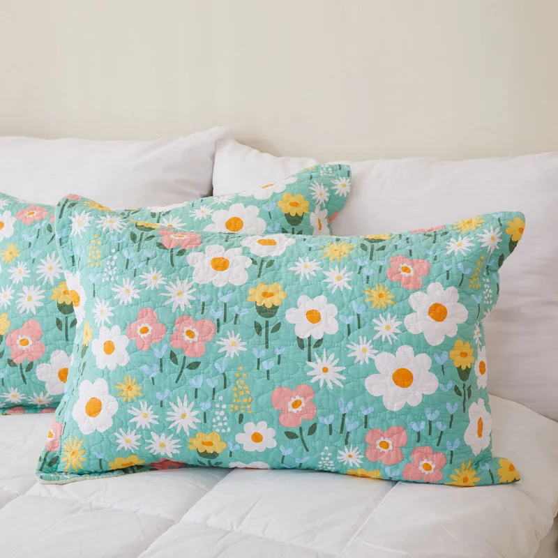 

Quilted Cotton Pillowcase, Comfortable Pillow Cover for Bed, Pillow Covers for Adult, Student Dormitory Decoration, Home, Twill,