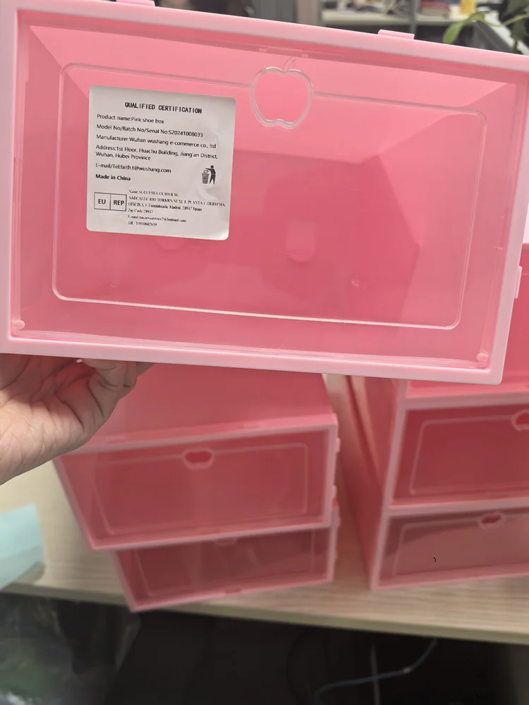 Dustproof Transparent Pp Plastic Shoe Box Independent Combination Clamshell Storage Shoe Box