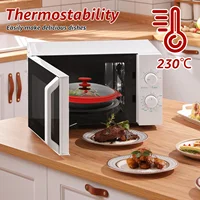 Plaque de cuisson pour micro-ondes avec couvercle, plaque grill et plaque à crisper, pour faire du fromage, griller, faire cuire et faire croustillant les aliments, ustensile de cuisson pour micro-ondes 3
