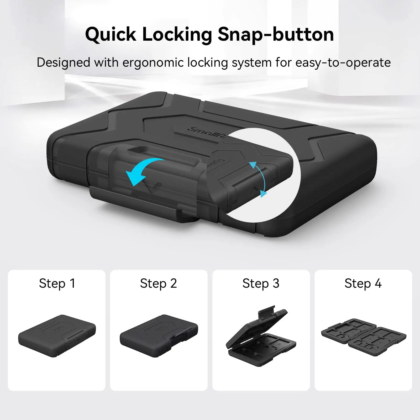 SMALLRIG SD 카드 홀더 메모리 카드 홀더 케이스 15 슬롯, SD 카드, 마이크로 SD 카드, XQD 카드용 방수 - 3192
