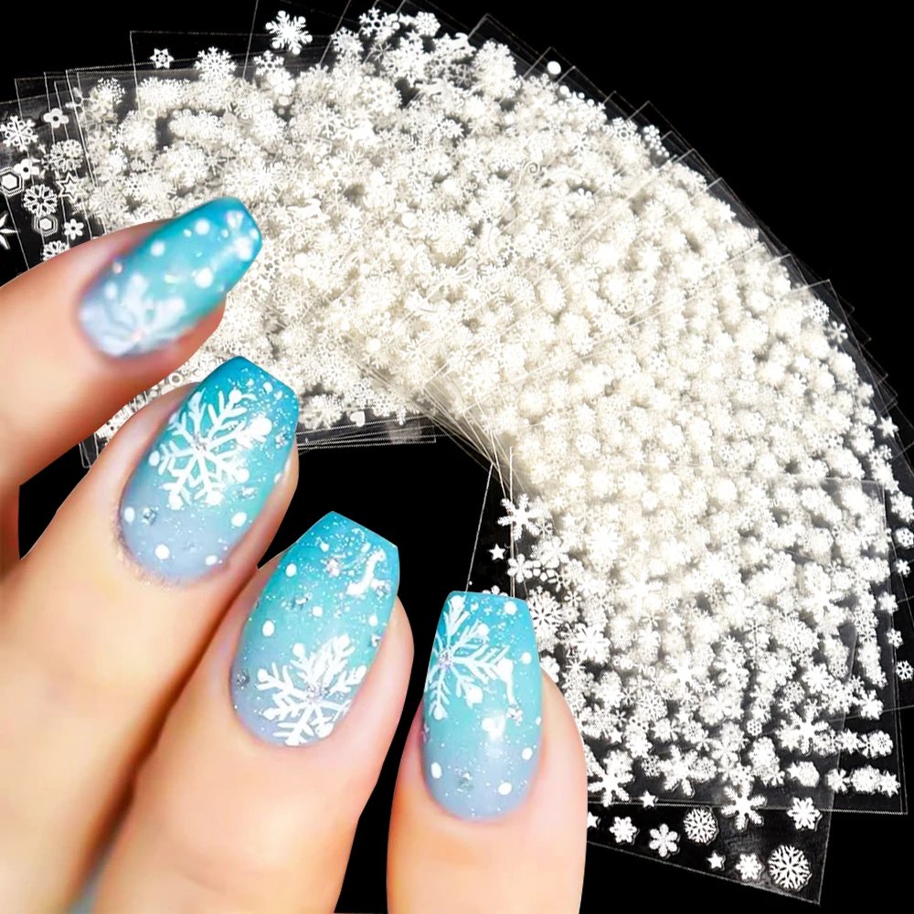 New Nail Stickers Ins Stereo 5D Embossed Christmas Snowflake French  Adhesive Nail Stickers - China Nail Decoration Sticker and Nail Sticker  Decals price | Made-in-China.com