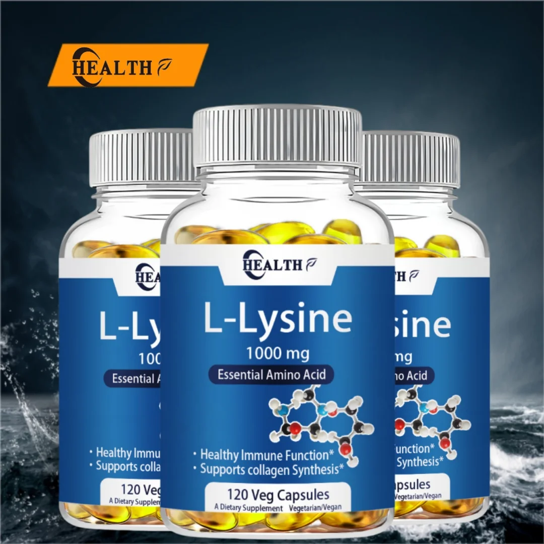 L-lysine 1000mg, 120 Tablets-Enhances Absorption And Assimilation-Promotes Skin And Lip Integrity Collagen Support