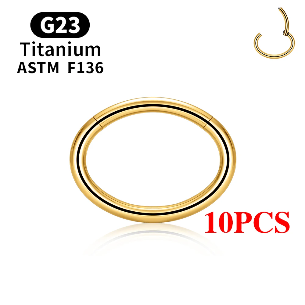 Anello Al Naso In Titanio 16g Che Si Illumina Al Buio! Setto Clicker Con Cerniera - Daith E Non Solo