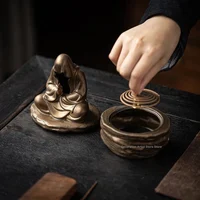 السيراميك Formless بوذا التأمل مبخرة ارتجاعي الراهب حامل البخور غرفة الشاي مكتب اليوغا زن النحت الديكور 2