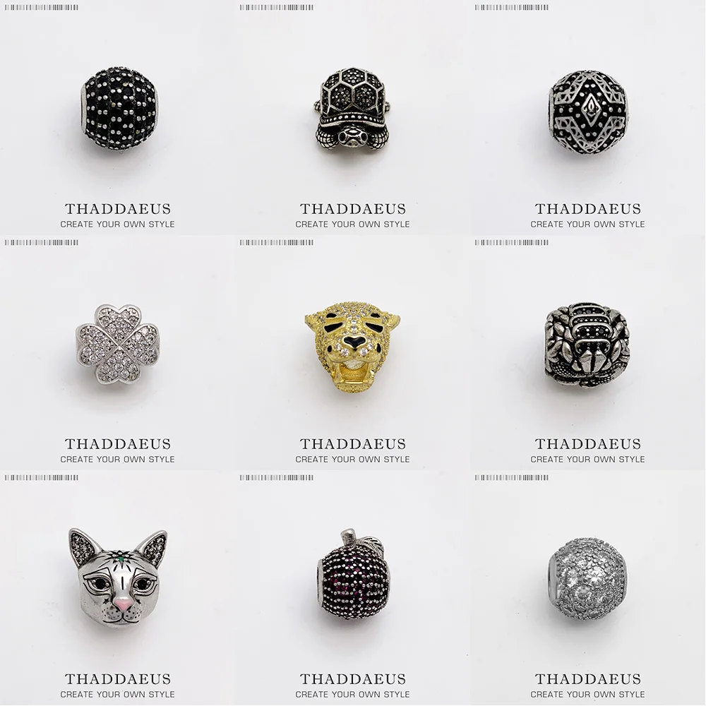 

Beads Apple Cat Scorpion Tortoise Lotus Panther Cloverleaf Brand New Charms Europe Jewelry Gift For Women Men