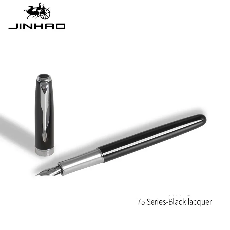 Premium Metal Black and Red Fountain Pen - Luxury Writing Instrument for Office and School Supplies