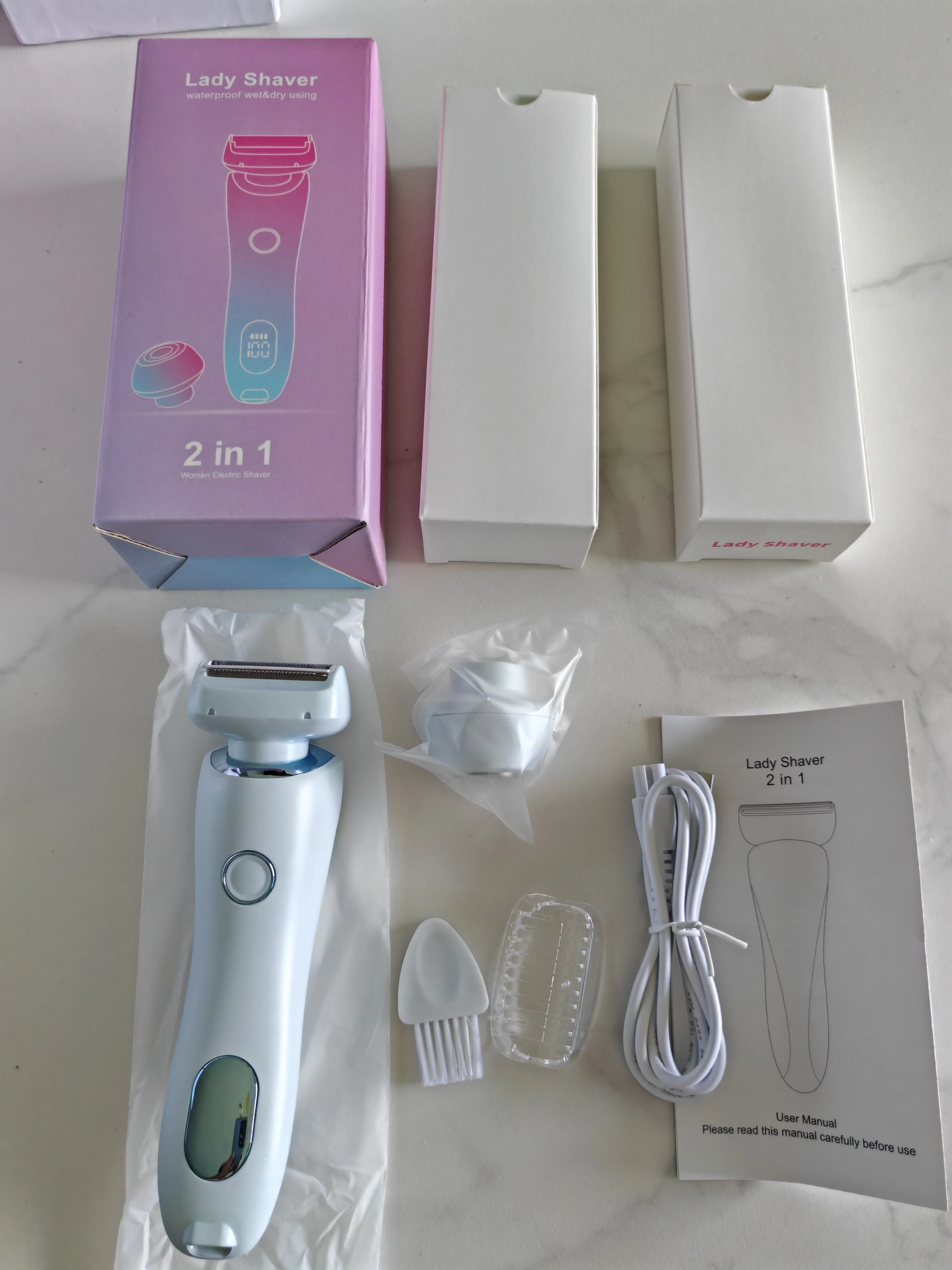 Electric Bikini Trier Shaver Woen: 2 In 1 IPX7 Waterproof Wet & Dry