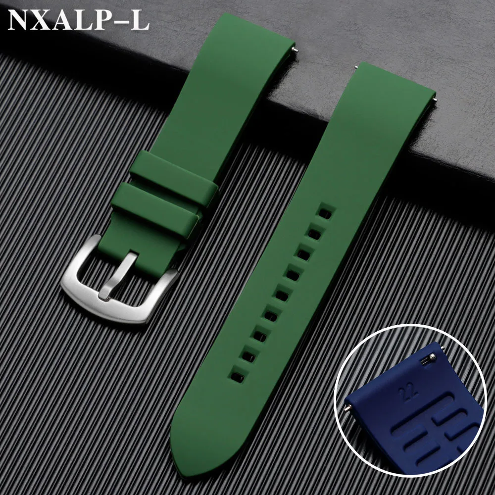 Enhanced Silicone Sport Watch Band - Men's Waterproof Strap, Various Sizes Available