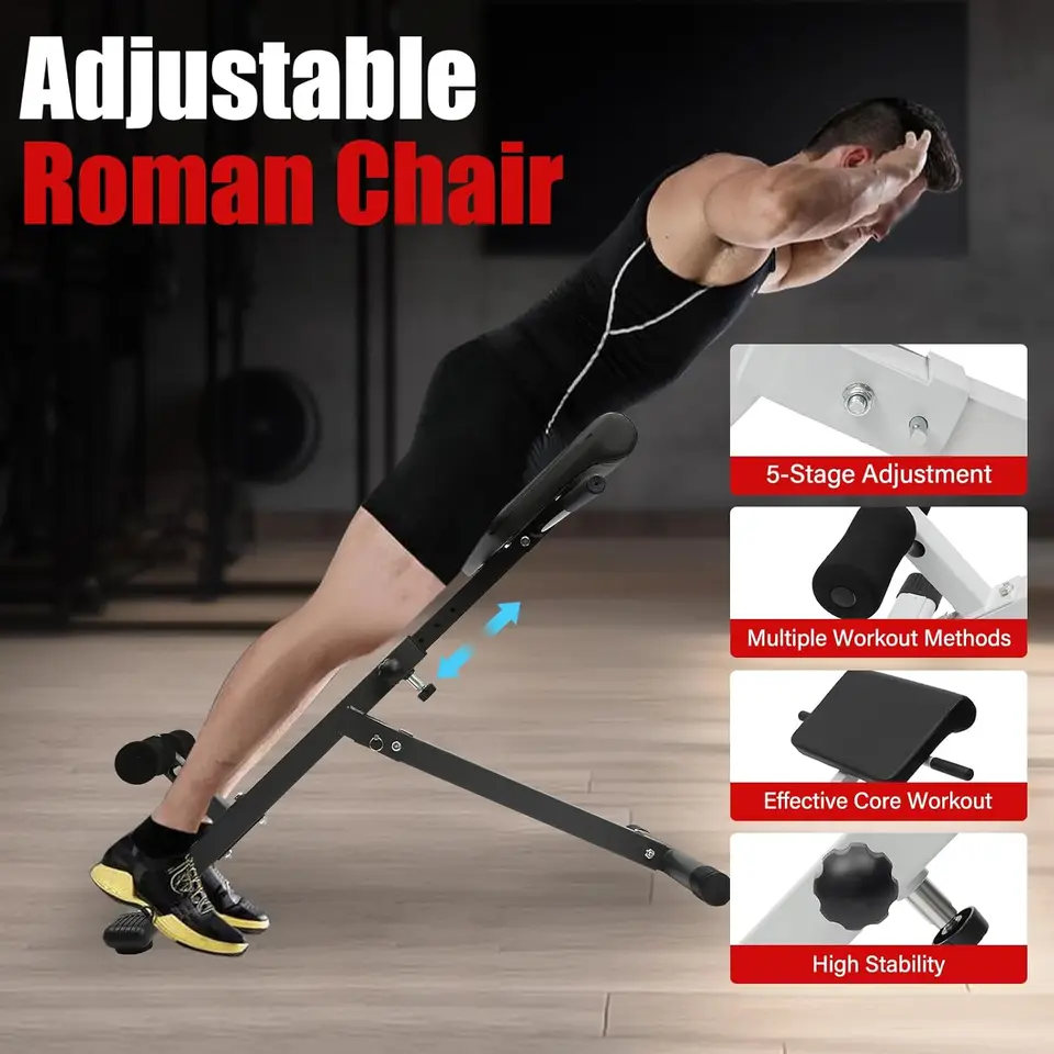 Roman Chair Back Extension Machine Foldable Position Sit up