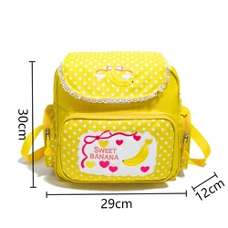 Strawberry Embroidered Children's Backpack - Pink Cartoon Schoolbag & Birthday Gift 2024 (Yellow Backpacks)