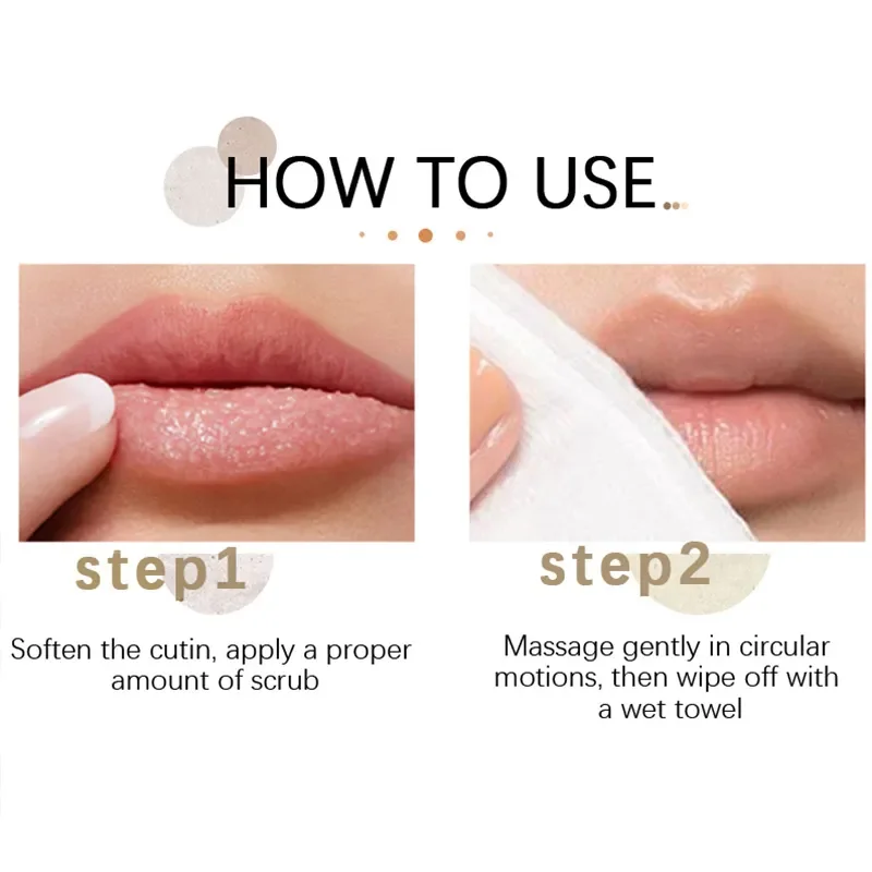 Lip Lightening Scrub Balm Remove Dark Smoke Lips Exfoliating Repair Fine Lines Hyaluronic Acid Moisturizing Brightening Lip Care