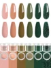 6pcs 10g Nude Green Dip Powder Nail Kit Fast Air Dry Solid Dipping Powder for Starter Manicure Nail Art Design Women Gifts 1