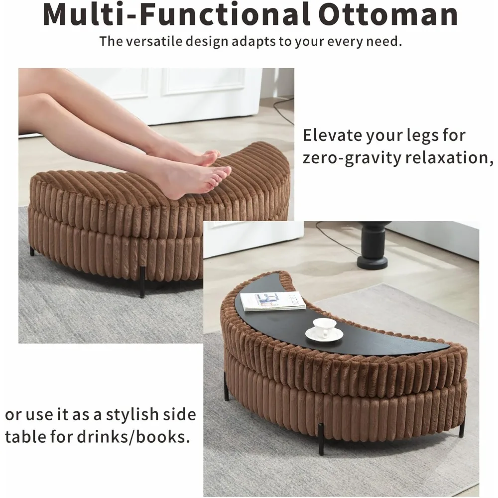 Corduroy Barrel Chair Set 3