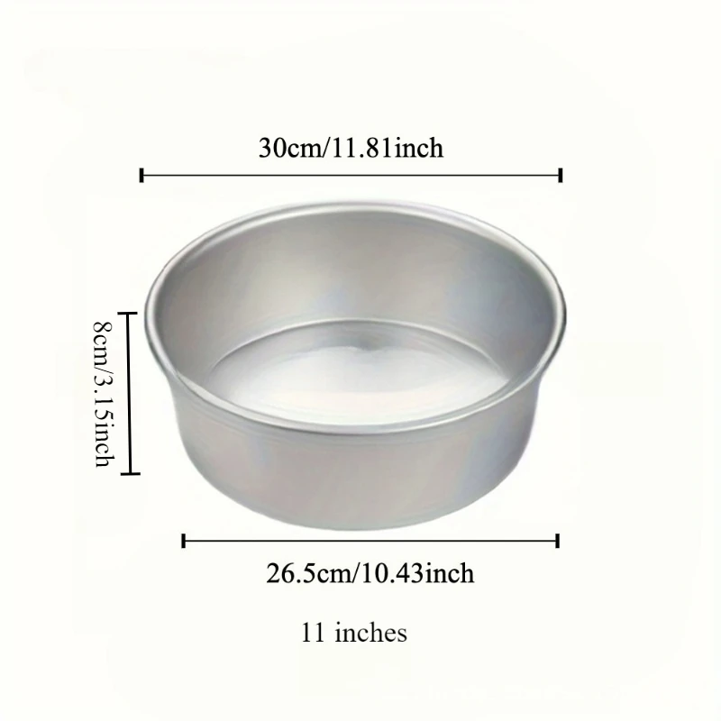 Aluminium ronde cakevorm met vlakke bodem - 28 cm