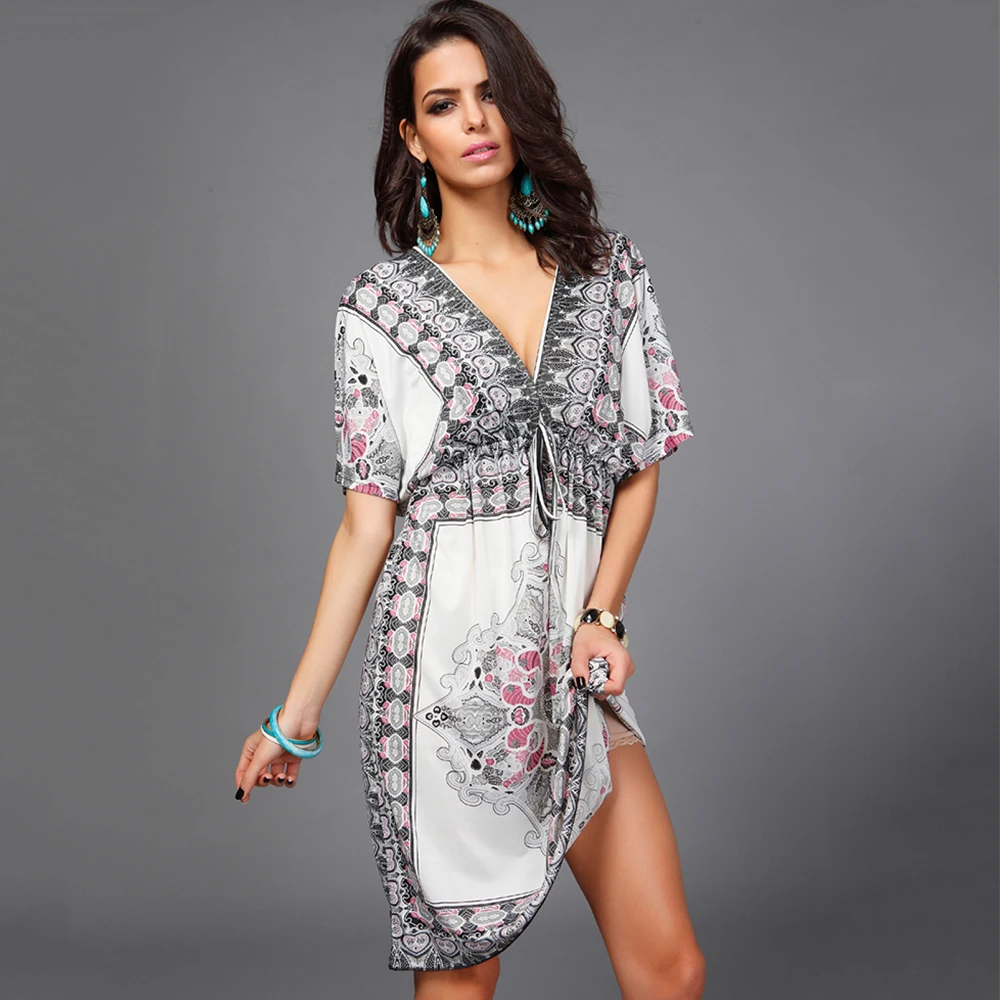 Women's nightgown Home wear pajamas silky soft print large size advanced milk silk light luxury
