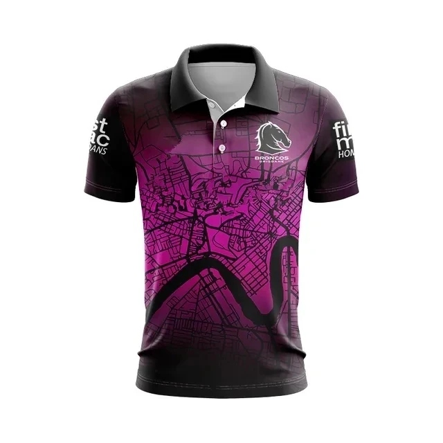 

2024 Brisbane Broncos Home / Away / Training Polo Rugby Jersey - Mens Size: S-5XL（Print Custom Name Number）