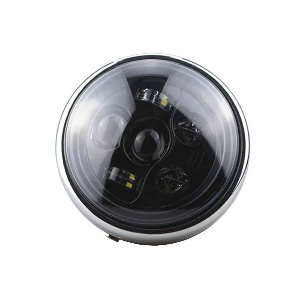 

7 inch Black LED Headlight Projector Halo High Low Beam Motorcycle DRL Headlamp Universal Cafe Racer Old School Cruiser