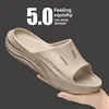 Trendy Men's Slippers Summer Thick Bottom Casual Indoor Outdoor Use EVA Material Cross-Border New Style One-Line Drag Slippers