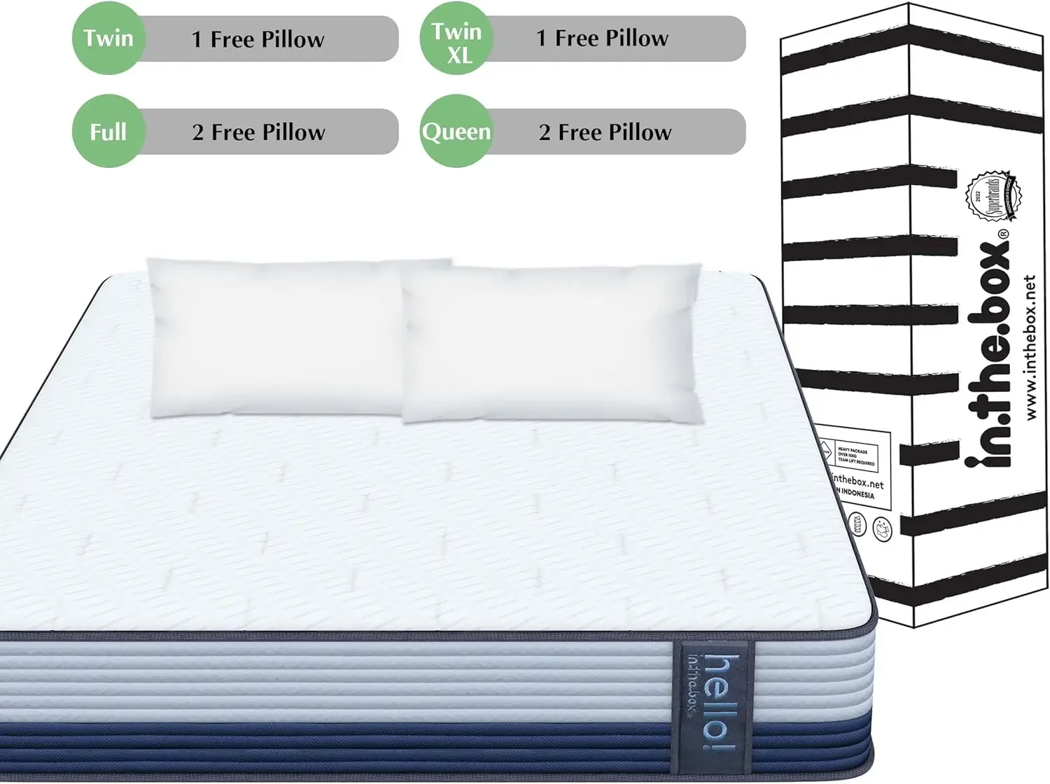 Hybrid 10 Inch Twin Mattress in a Box Memory Foam & Individually Pocket Spring for Pain Relief Motion Isolation Breathable Mediu 4