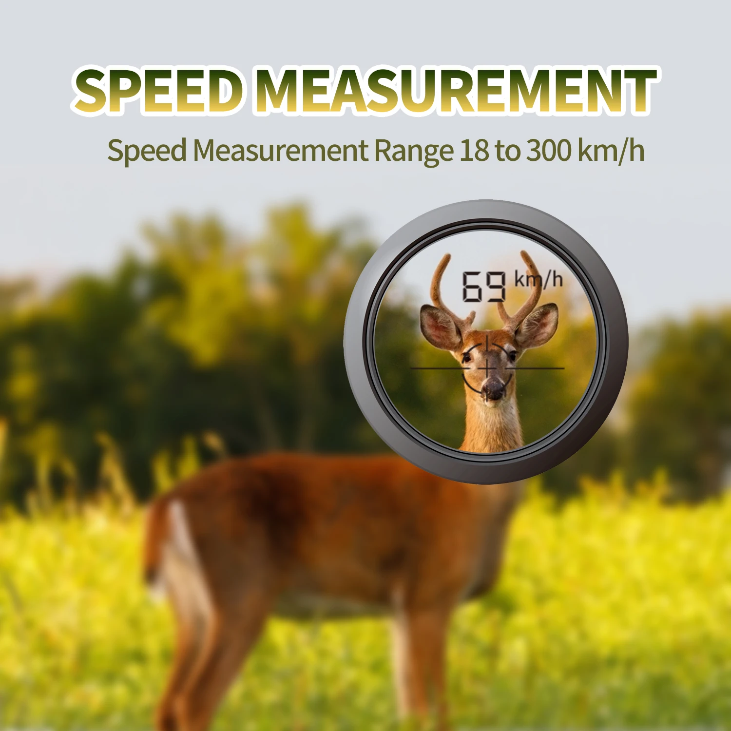 CALPOWER 1200Y Laser Golf Rangefinder for Hunting Telesecope with Flag-Lock Slope Pin Laser Distance Meter 1100m 7X Zoom
