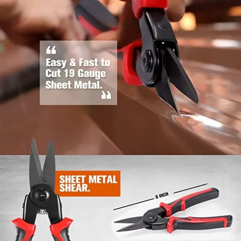 5 In 1 Versatile Tool Kit, Plier Tool Set Multifunct Interchangeable Pliers Head Wire Stripper Crimping Tools Sheet Metal Shear 4