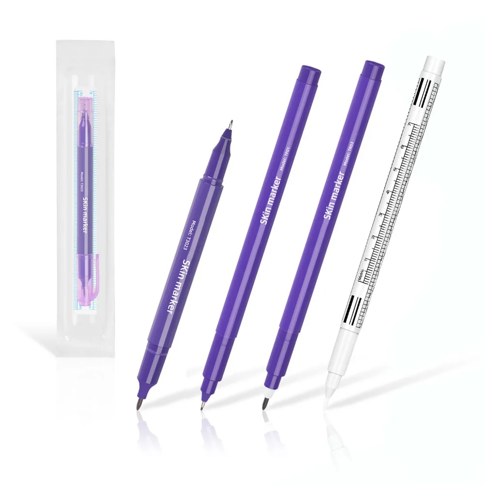 Ear Piercing Tool Piercing Tool 1Pcs Surgical Skin Marker Pen Ear Nose Piercing Facial Beauty Eyebrows Tatoo Eyelash Grafting Makeup Tool Waterproof Blue White