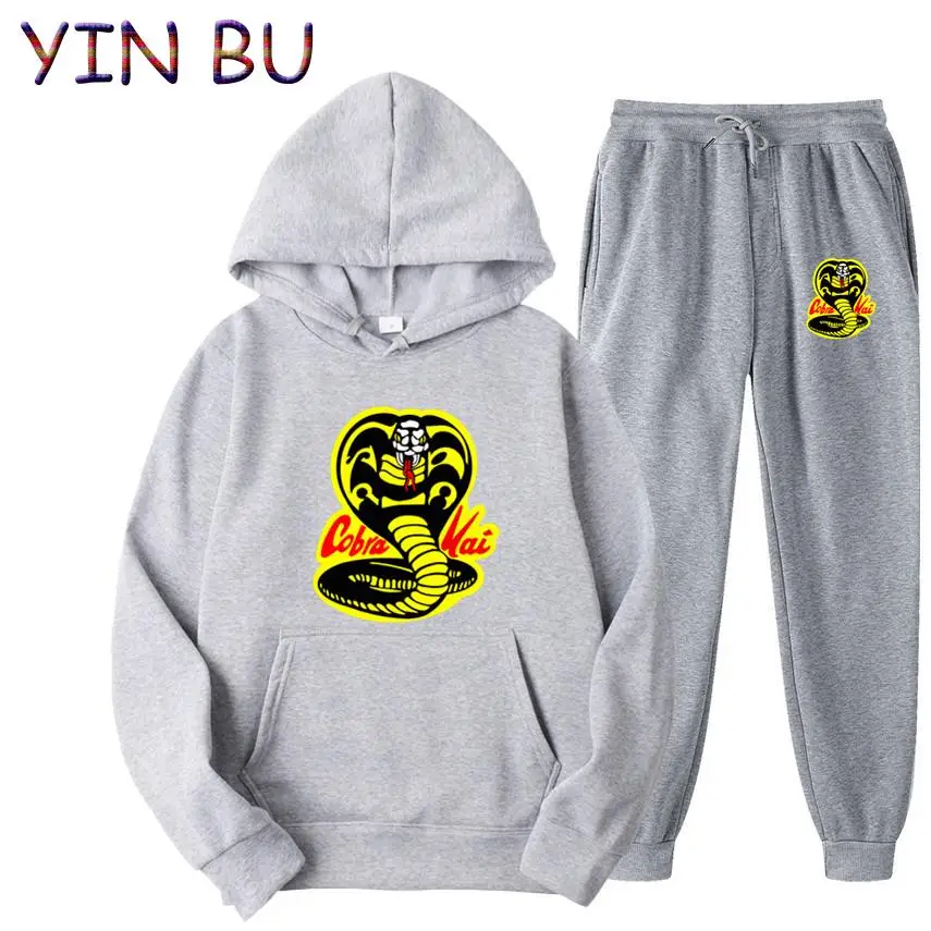 Cobra Kai Men's Spring Autumn Oversized Hoodies Sweatshirt Tracksuit Men's Sets Clothes+Trousers Pants Suits Man Clothing Hoodie