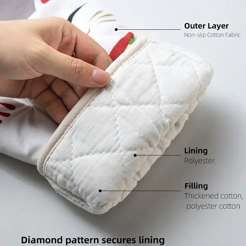 1/2pcs Oven Mitt Cute Cat Kitchen Heat Resistant Gloves