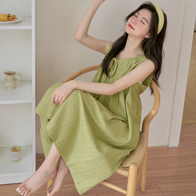 2023 Sexy Sleeveless Nightdress Women Night Dress Nightgowns Womens Summer Breathable Dress Pajamas Sleepwear Nightwear Outwear