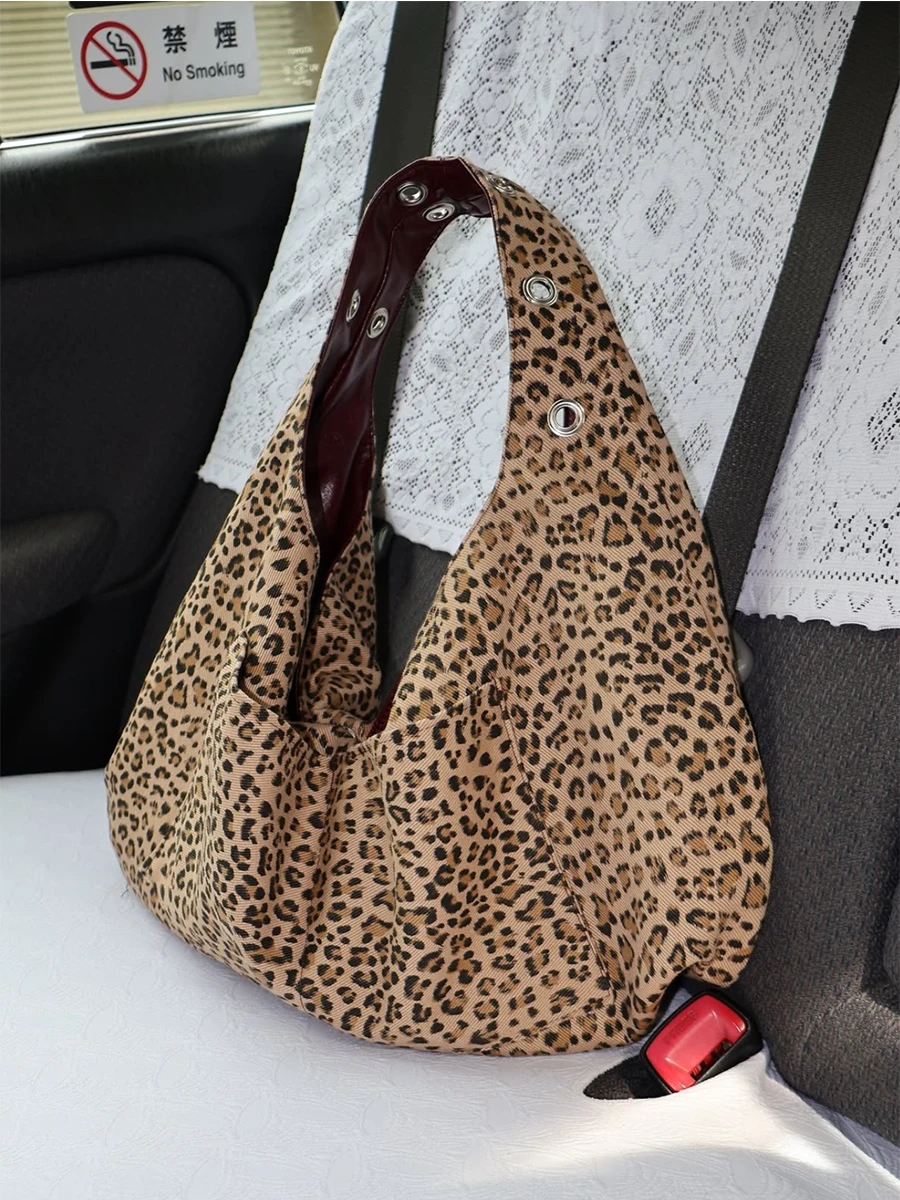 Design Large PU Leather Hobo Underarm Bags Lady Winter Shoulder Bag for Women leopard print New Trend Handbags and Purses