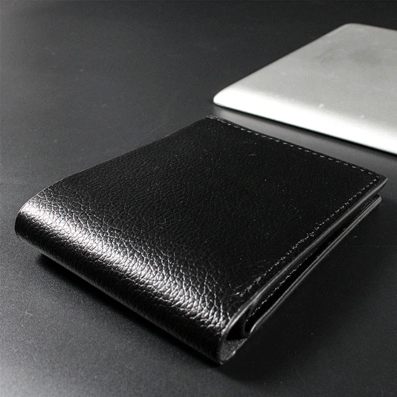 Men's Wallet Genuine Leather Men Wallets Premium Product Real Cowhide Wallets for Man Short Black Wallets Portefeuille Homme 3