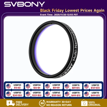 Svbony SV240 Multi-Narrowband Galaxy & Nebula Filter NIR Near-infrared Light Pollution Filter 1.25"/2" Mounted for Deep Sky