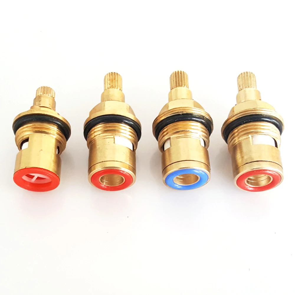 Faucet Valve Copper Ceramic Disc Counter/Clockwise Single/Double Thread For Most Double Handles Kitchen Bathroom Basin Taps 10 Models