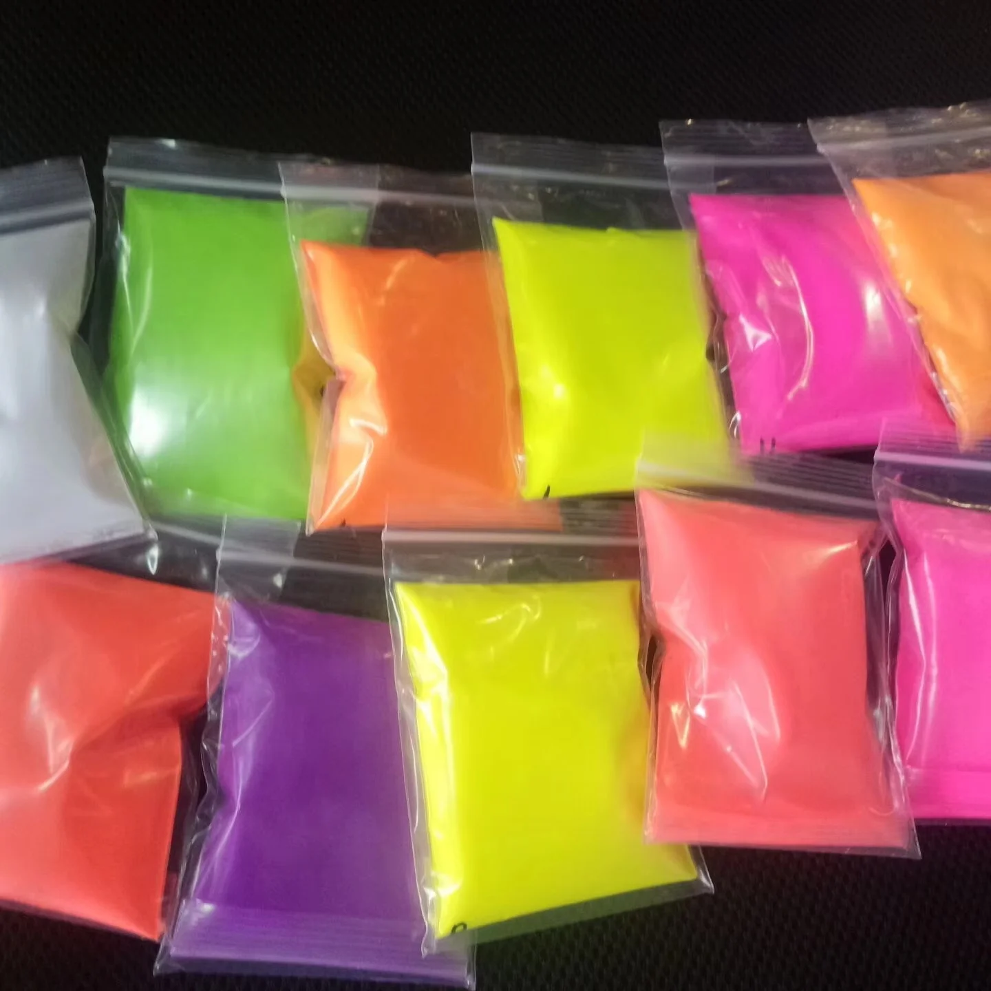 Vibrant Neon Fluorescent Powder - 12 Radiant Colors, 50g Non-Bleeding Pigments