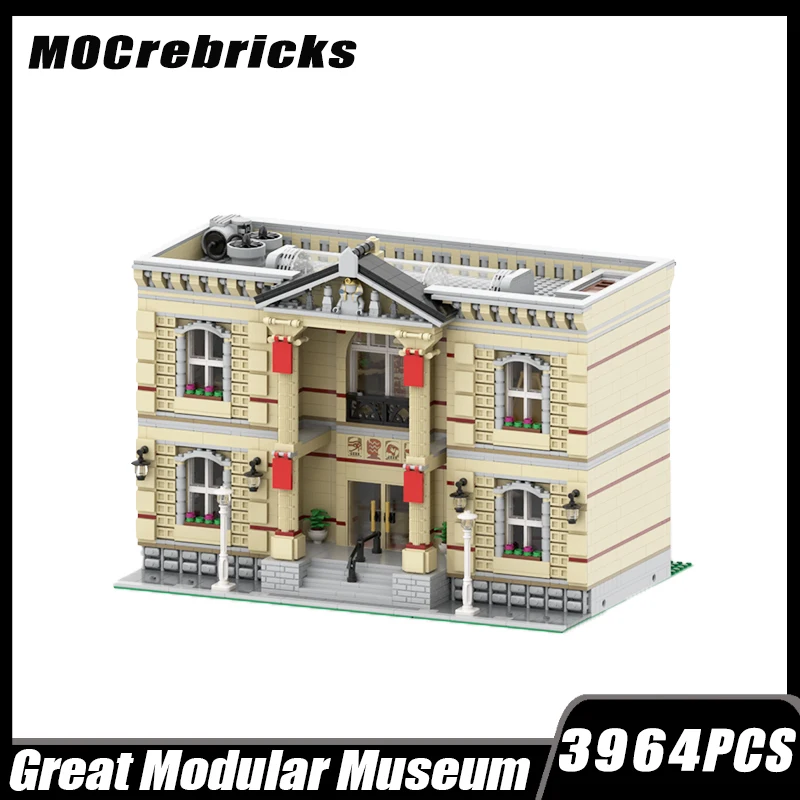 Moc-122684 City Street View Building Great Modular Museum Building Block Assembly Model Brick Toy Regali Per Bambini