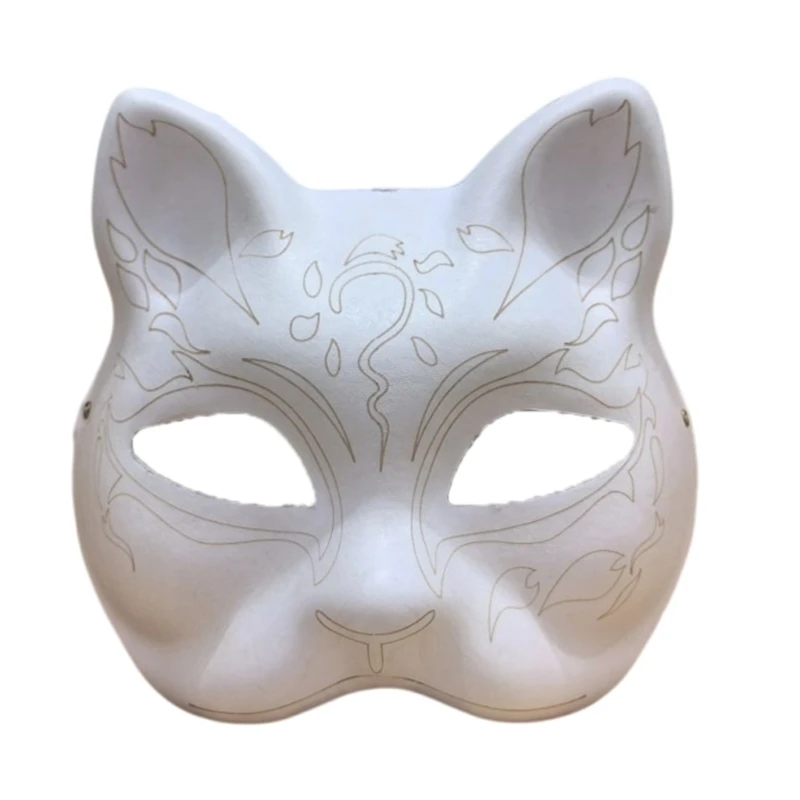 

DIY Paper Mask for Halloween, Cosplay Party, DIY Hand Unpainted Masquerades Mask