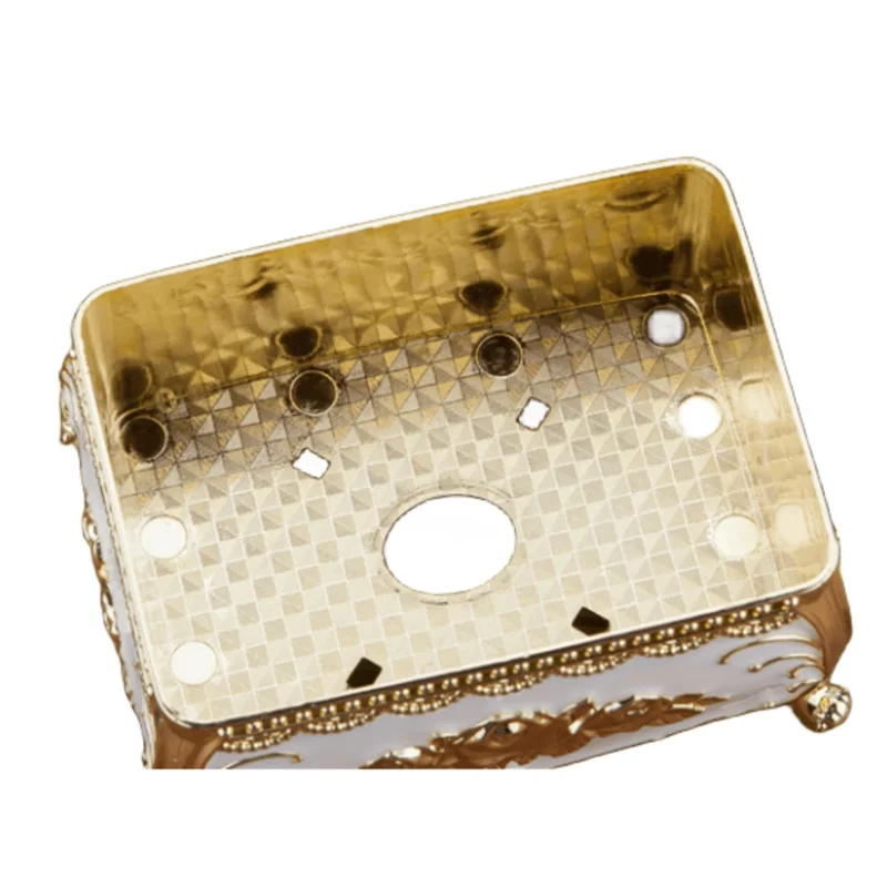 1 Stück Gold Aufbewahrung Taschentuch Box nordischen Stil leichte Luxus vergoldete dekorative Aufbewahrung sbox geeignet für Wohnzimmer/Bad Schränke – Detail 9