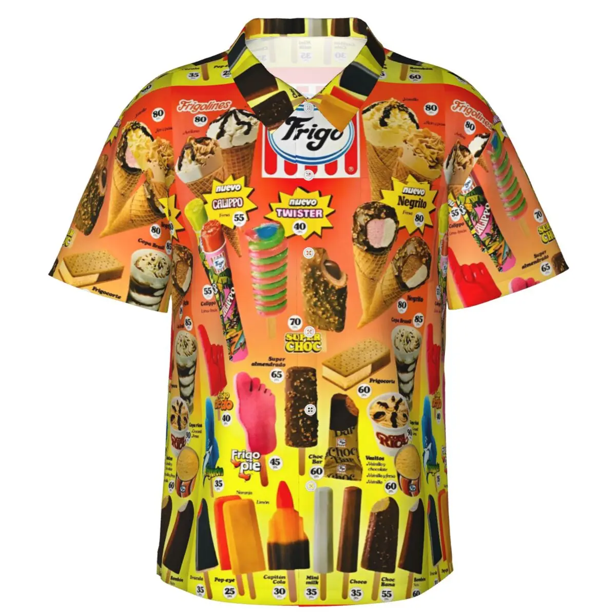 Camicia hawaiana color rosso rubino da uomo Premium con disegni di pesci tropica
