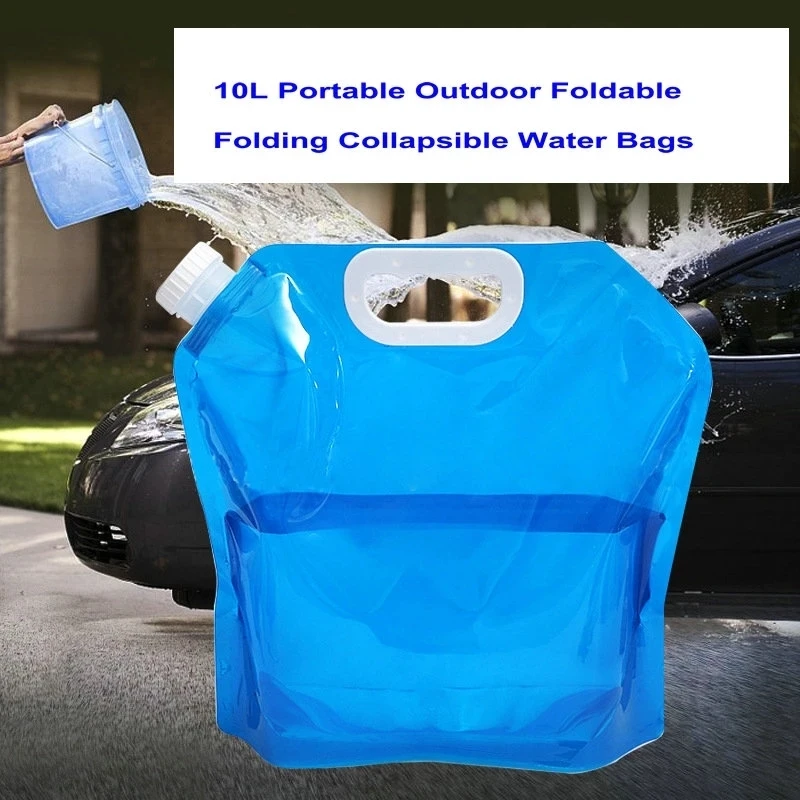 Seau d'eau pliable Portable avec robinet, capacité 10l, réservoir d'eau d' extérieur, sac de stockage d'eau de Camping léger pour randonnée pique  nique - Type 10L