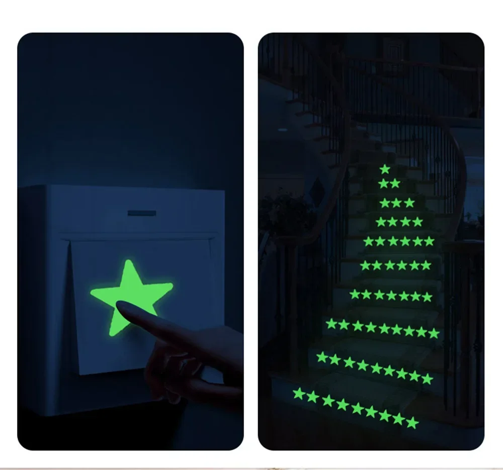 Description Picture 5 of itemGlowing Stickers Kids Rooms Wall Stickers Luminous Dots Stars Ceiling Wall Decals Glow in The Dark Home Decor Room Decorations