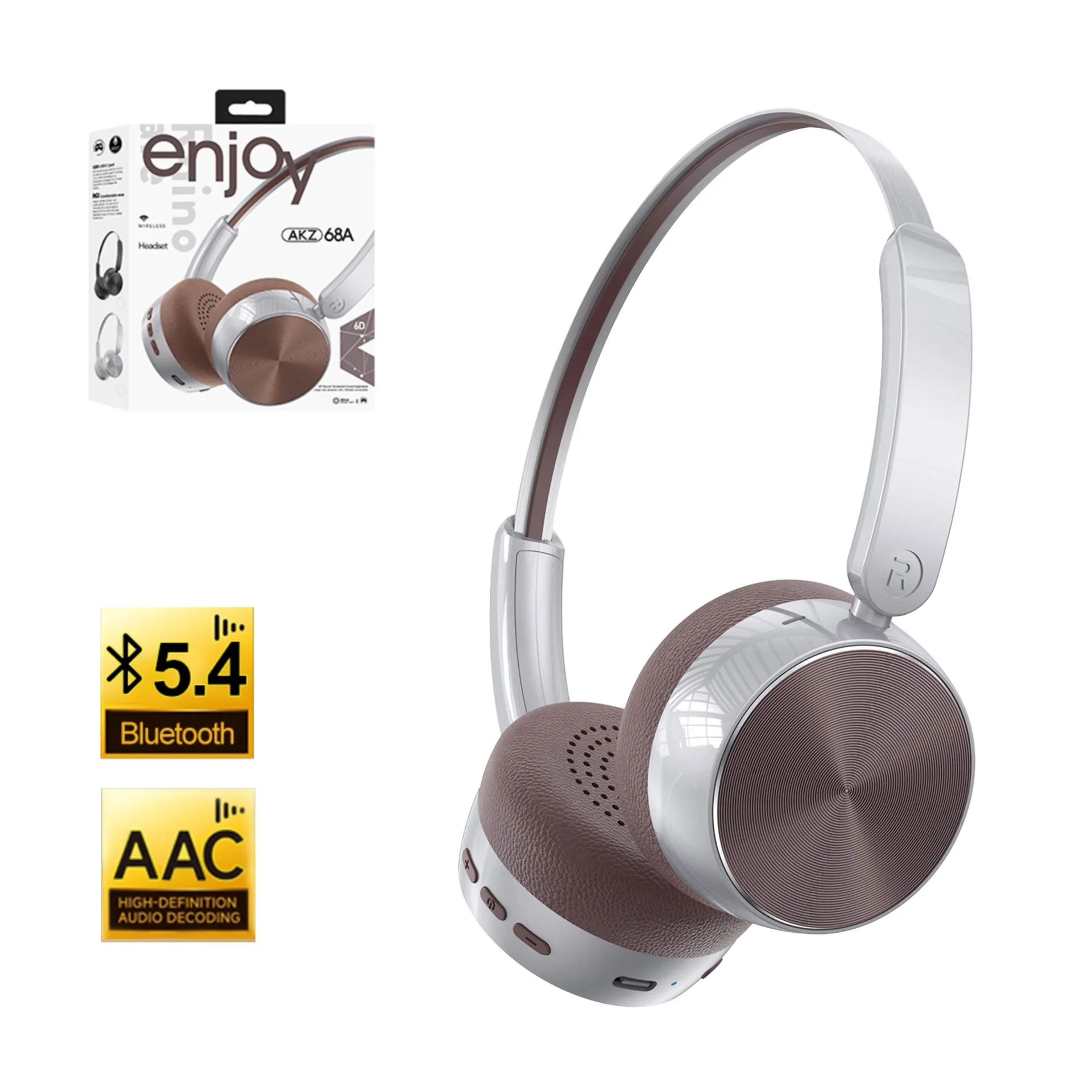 KonoAudio Retro Metal Headphone ヘッドフォン (Silver) Metal Wireless Retro Headphones 80H Playtime Bluetooth 5.4 Headset Fashion  Vintage HiFi Sound On Ear Headphone Valentine Gift - AliExpress